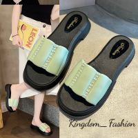 Kingdom_Fashion ร้องเท้าผูหญิง รองเท้าแตะลิ่ม รองเท้าแตะเสริมส้นผู้หญิง รองเท้ารัดส้น สะดวกสบาย อ่อนนุ่ม ความหนาพื้นรองเท้า 2023 ใหม่ B26G0AA 42Z231018