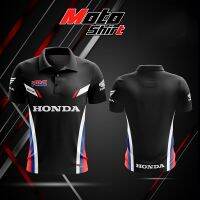 MOTOSHIRT HONDA Black POLOT Shirt Casual Racing T-Shirt