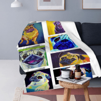 2023 newxzx blanket- Pugs And Kisses Quilt, Big Dark Eyes Of Pug Are Adorable Quilt Blanket Multiple styles （40x60inch/50×60inch/60×80inch） 03