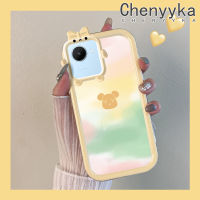 เคส Chenyyka สำหรับ Realme C30 C30s Narzo 50i Prime เคสการ์ตูนสีสันสดใสลายหมีแฟชั่นเคสโทรศัพท์โปร่งใสกันกระแทกใหม่เคสซิลิโคนนิ่มป้องกันเลนส์กล้องลายสัตว์ประหลาดน้อยน่ารัก