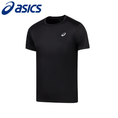 ASICS Arthur เสื้อยืดแขนสั้นสำหรับผู้ชาย,เสื้อกีฬาคอกลมระบายอากาศได้ดีใหม่สำหรับฤดูหนาว