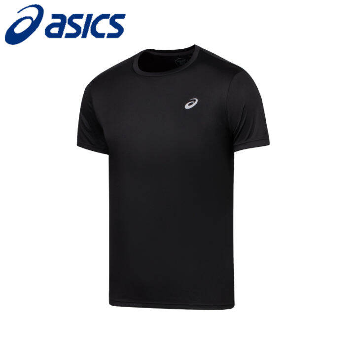 asics-arthur-เสื้อยืดแขนสั้นสำหรับผู้ชาย-เสื้อกีฬาคอกลมระบายอากาศได้ดีใหม่สำหรับฤดูหนาว