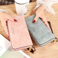 Forever Young Wallet Women Long PU Standard Wallets 2021 New Retro Female Smooth Zipper Purse Lady Wrist Bag Card Pockets