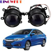 ชุดไฟตัดหมอกไฟ LED DRL สำหรับรถยนต์2ชิ้นไฟวิ่งกลางวัน12V สำหรับ Honda City Grace Ballade 2014-2018ไฟตัดหมอก H11อุปกรณ์เสริม