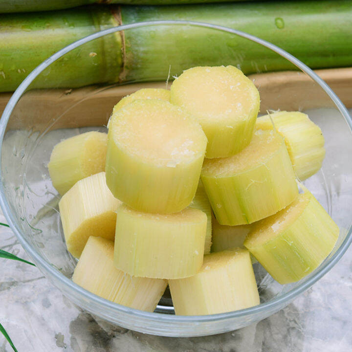 Spot Taoshan Sugarcane Fresh Green Peel Green Peel Sugarcane Now Cut