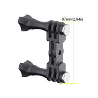 Dual Holder cket Adapter ขาตั้งกล้องสำหรับ GoPro Hero 11 10 9 8 7 6 5 Sjcam Eken Go Pro Action กล้องอุปกรณ์เสริม