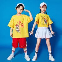[COD] Childrens Day costumes for primary school students cheerleading patriotic theme kindergarten dance performance Chinese red