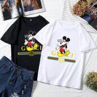 (s-xxl) 7สีให้เลือก Mickey mouse มี เสื้อยืดแขนสั้นขายดีพิมพ์ลายการ์ตูนมิกกี้เมาส์กูชชี่ ไซส์ไม่เล็ก