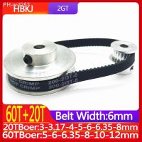 2M 2GT Pulley Gt2 Synchronous Pulley Belt Kit 60Teeth 20Teeth 1:3 Reduction Ratio Mechanical Transmission Assembly Bandwidth 6mm