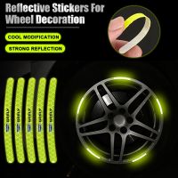 【cw】 Hub Reflective Stickers Tire Rim Strips for Geely CK Coolray Emgrand EC7 Car Accessories ！