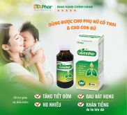 Siro ho ANVIHO Xanh Hỗ trợ bổ phế giảm ho đau rát họng Dùng cho trẻ từ 6