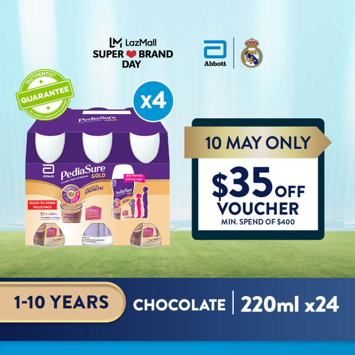 [10 May 1 Day Sales] [Bundle of 4] PediaSure Gold Ready-to-Drink (RTD ...