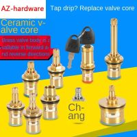 【CW】﹉▤☋  Faucet copper valve core hot and cold water fast opening triangle switch ceramic head repair parts