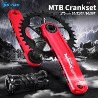 ข้อเหวี่ยง MTB SWTXO 170มม. MTB ข้อเหวี่ยงแขนสำหรับจักรยาน Crown 30T 32T 34T 36T 38T ขายึดโซ่ด้านล่างสำหรับ XX1 Shimano SRAM