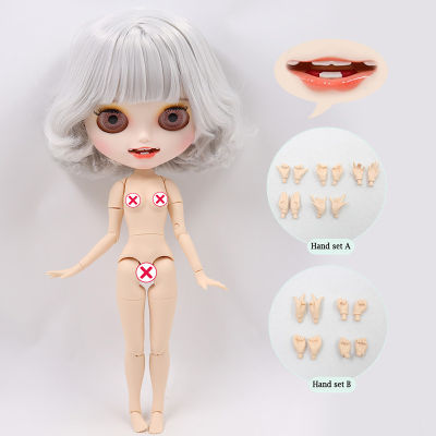ICY DBS Blyth doll No.2 WHITE and Black skin joint body oily straight hair 16 BJD special price toy gift