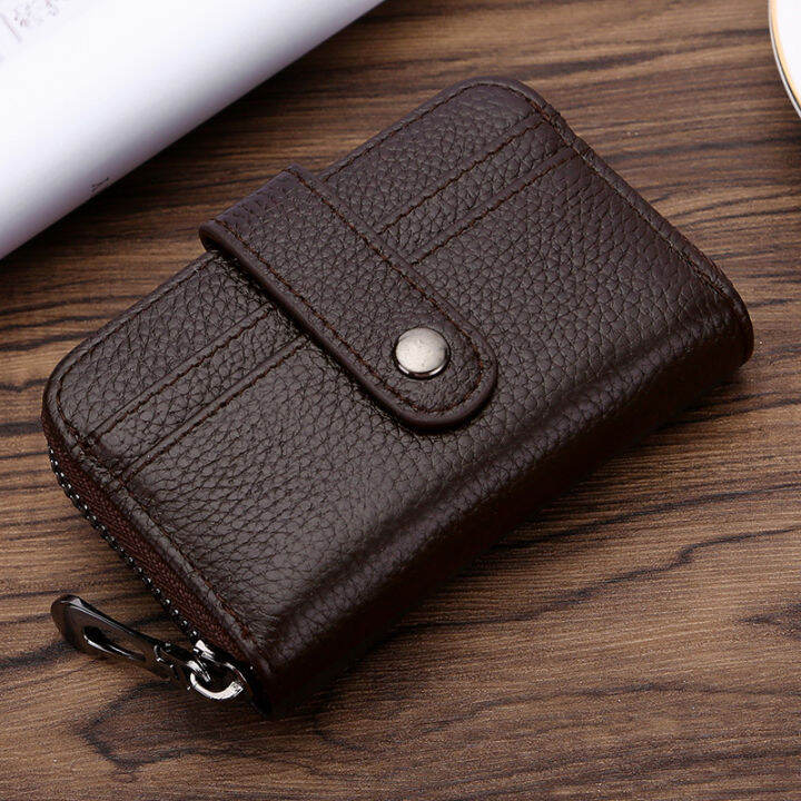 compact-card-holder-womens-card-holder-genuine-leather-credit-card-wallet-zipper-card-holder-mini-wallet-for-women