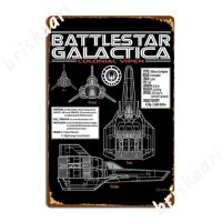 เครื่องตกแต่งฝาผนังป้ายโลหะไวเปอร์ยุคอาณานิคมแบบ Battlestar Galactica โปสเตอร์ดีบุกปาร์ตี้คลับย้อนยุค