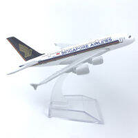 [16cm]  โมเดลเครื่องบิน Singapore Airlines A380 (Aircraft Metal Model) วัสดุทำจากเหล็ก พร้อมฐาน สวย งานคุณภาพ - ของเล่น ของสะสม ตั้งโชว์เสริมฮวงจุ้ย