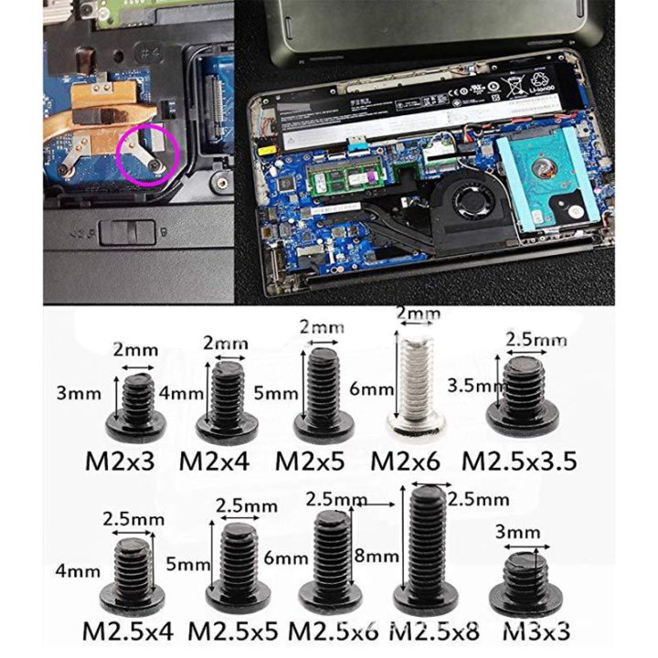 500pcs-laptop-universal-screw-replacement-kit-m2-m2-5-m3-for-lenovo-toshiba-gateway-samsung-hp-ibm-dell-dell-acer-asus