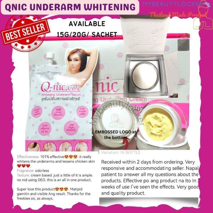 Qnic Care Underarm Whitening Cream 15grams Original From Thailand Best 