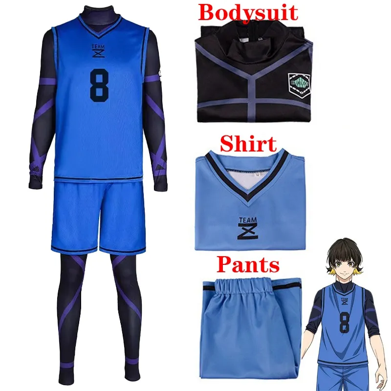 Traje De Cosplay Blue Lock Bachira Meguru, Camisa De Futebol