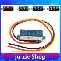 JuXie store 0.28 Inch Ultra Small Digital DC Digital Display Adjustable Three Line DC 0-100V Battery Voltmeter 2-Line 3-Line Universal