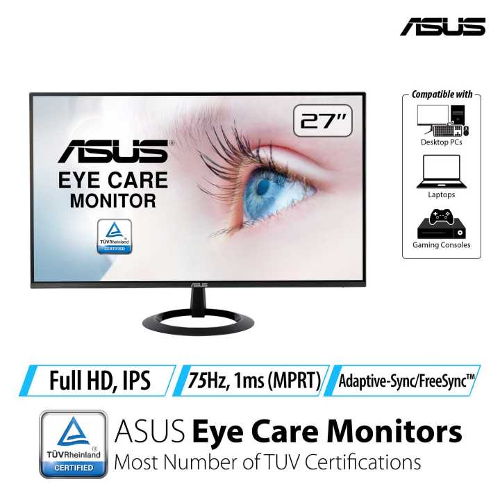 ASUS VZ27EHE Eye Care Monitor – 27 inch Full HD (1920 x 1080