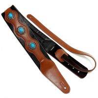 Guitar Strap Ethnic Style Leather Adjustable Acoustic Electric Belt