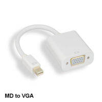 ดิสเพลย์พอร์ตตัวผู้ขนาดเล็กเป็น VGA HD15หญิงตัวแปลงอะแดปเตอร์วิดีโอ