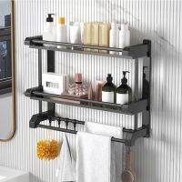 With Hook Toilet Rack Organizer 1 2 Tier Towel Storage Shelf Rack Towel Holder Shampoo Rack