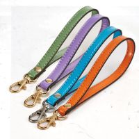 Tali Lanyard Pendek Tali Pergelangan Kulit Untuk Casing Ponsel Tas Dompet Tas Tangan สากล Klip Snap Tether