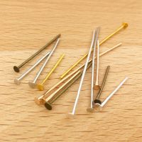 【cw】 200pcs/lot 26 30 45 mm Flat Pins Gold/Silver/KC Gold/Rose Gold Headpins for Jewelry Findings Making !