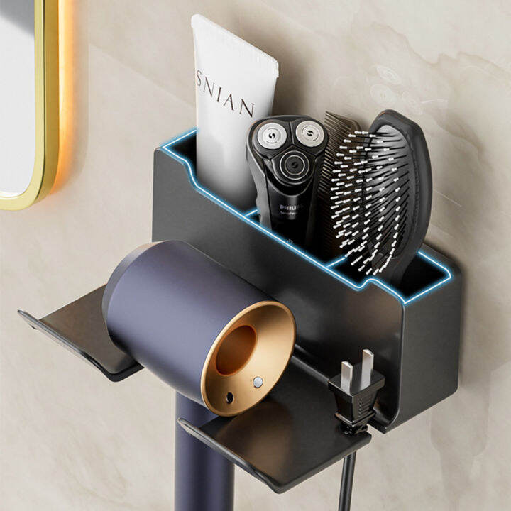 lazy-hair-dryer-cket-ฟรีมือถือ-ที่วางเครื่องเป่าผมฟรี-hand-punch-free-เครื่องเป่าผม-rack-storage-holder