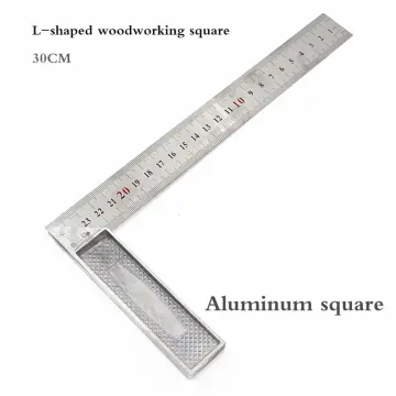 30cm Stainless Steel Right Angle Ruler 45/90 Woodworking Try