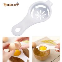 1 Pc Kitchen White Plastic Egg Yolk Separator / Food-grade Egg Divider / Egg Protein Separation Tools / Divider Holder Sieve Cooking Gadget