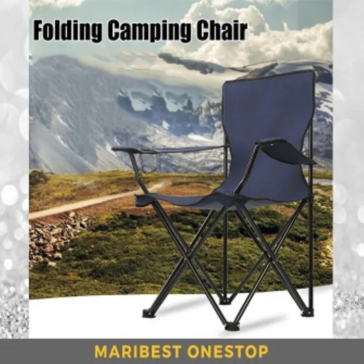 5583 Portable Folding Camping Chair with Arm Rest Cup Holder Foldable