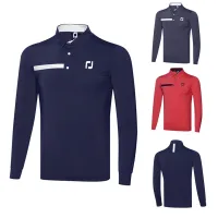 PXG1 J.LINDEBERG W.ANGLE PING1 Castelbajac Odyssey TaylorMade1 Honma✒▩☄  Golf clothing mens long-sleeved sports POLO shirt breathable GOLF jersey leisure outdoor ball clothing