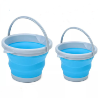 Silicone Folding Bucket Bucket Car Portable Car Washing Bucket Multi-purpose Outdoor Fishing Bucket