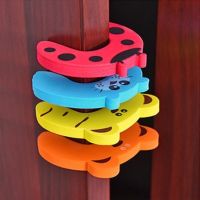 【LZ】 4 PCS Baby Cartoon Safe Animal Door Stop Finger Pinch Guard Jammer Stopper (Color: Multicolor)