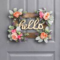 [COD] home new products style living room wedding simulation flower wreath wooden decorations