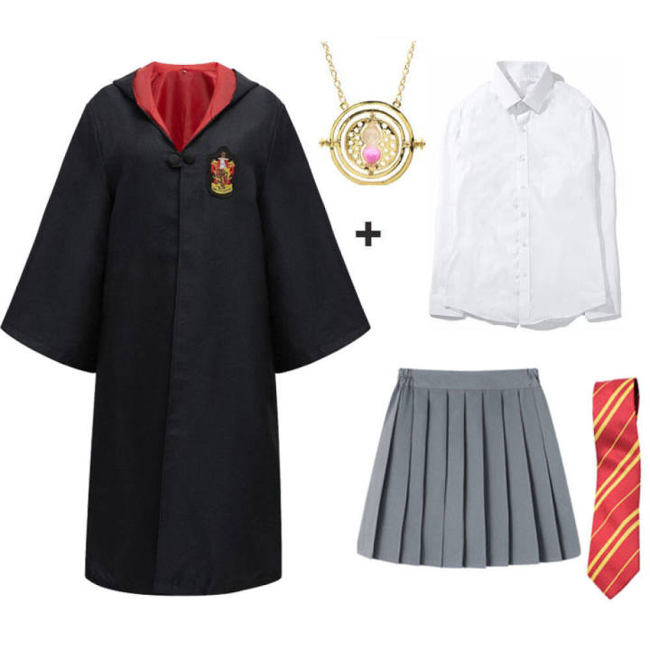 Adult Kids Godric Potter Cloak Cosplay Costumes Shirt Skirt Robe Potter ...