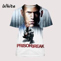 2023 Customized Fashion New Hot Film Prison Break Pattern 3D T-shirt HD Printing Round Neck Short Sleeve Trendy Personality Top，Contact the seller for personalized customization