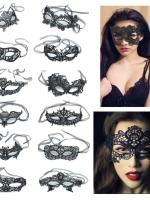 original Halloween Masquerade Sensual White Lace Mask Headwear Party Sentimental Hollow Half Face Eye Mask for Adult Women