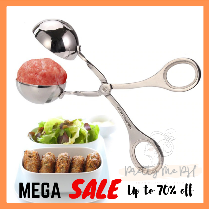 Meatball Scoop Ball Maker Stainless Steel Meat Baller Tongs Cake Pop Maker  Melon Baller Cookie Scoop Cake Rice Dough Ice Tongs