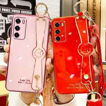 Necklace Lanyard Strap Stand Cover For Huawei P50 P40 P30 P20 Pro