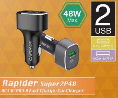 Capdase QC3.0/USB-C PD Rapider Super 2P48 Car Charger