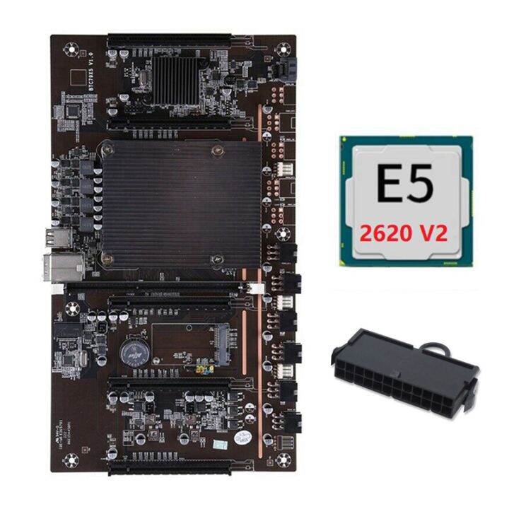 h61-x79-btc-miner-motherboard-with-e5-2620-v2-cpu-24pins-power-connector-support-3060-3070-3080-gpu-for-btc-miner-mining