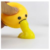 【YF】﹍☌  Gag Practical Jokes Anti stress Vomiting Egg Lazy Fun Squeezed Smiley face