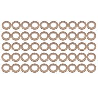 50 Pack Curtain Grommet, Inner Diameter 43mm Curtain Eyelet Rings Nanoscale Low Noise Roman Ring (Coffee)