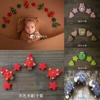 ✾❉℡ jiozpdn055186 Lã Sentiu Ovelha e Sapo Urso Boneca Decorações Bebê Recém-nascido Fotografia Props Infantil Foto Tiro Acessórios Estrela Lua 1-9 Pcs